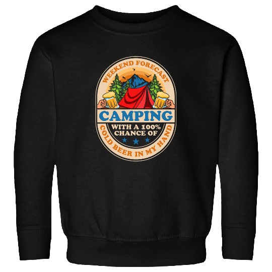 Camping Alcohol Camping People Student Hiking Tent Sweatshirts