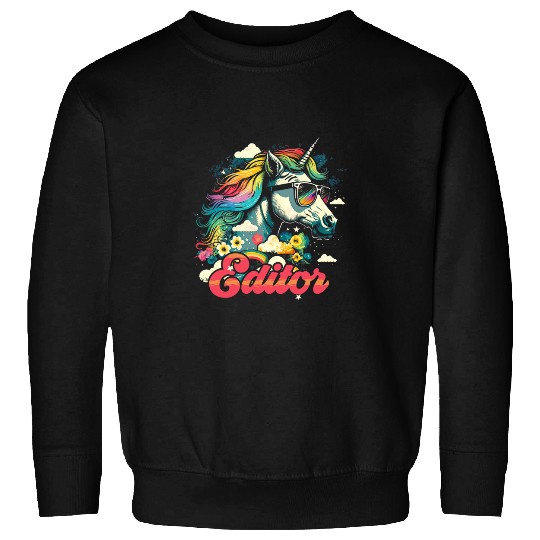 Rainbow Unicorns Editor 2Editing Sweatshirts