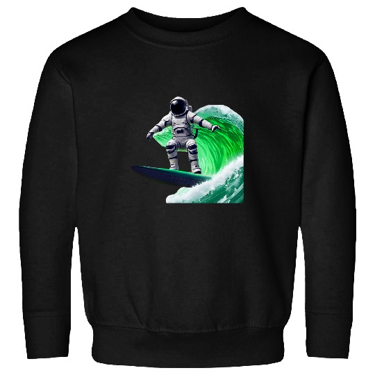 Wave Surfer Astronaut Sweatshirts