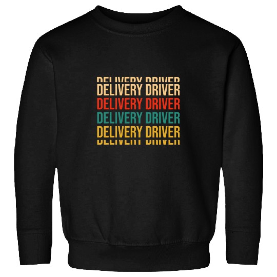 vintages Food Shipping Delivery Driver Food Courier Retro Sweatshirts