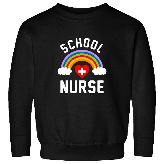 Funny School nurses Rainbow Leopard nurses Back To School 1 Sweatshirts