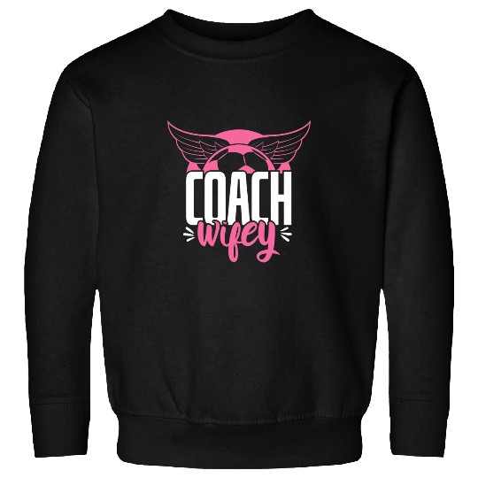 Womens Cute Coachs Wife Coaching Husband Training Fitness Coaches Sweatshirts