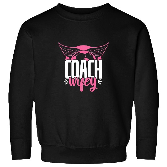 Womens Cute Coachs Wife Coaching Husband Training Fitness Coaches Sweatshirts