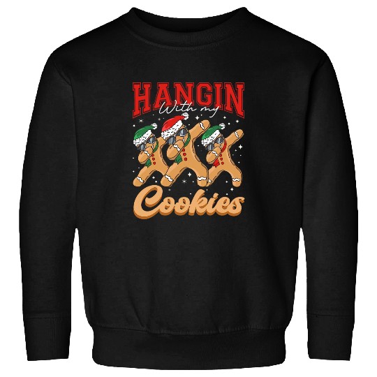 Hanging With My Cookies Gingerbread Christmas Teacher xmass Sweatshirts