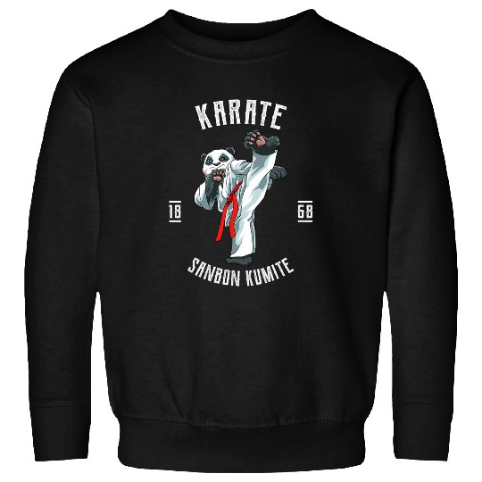 Karate Panda Karate Japanese Martial Arts Fighting Sweatshirts
