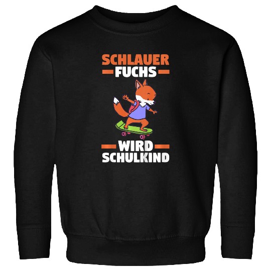 Kids Student Fox First Day of Schoolchild Sweatshirts
