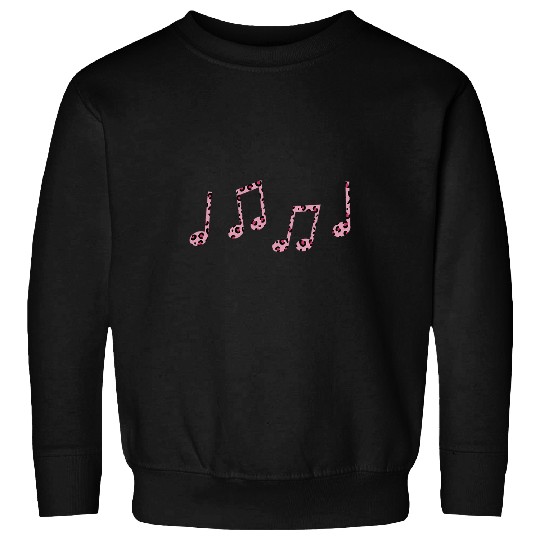 Music Note Cute Pink Leopard Print Music Teacher Outfit Sweatshirts