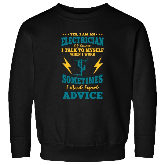 Yes Im Electrician Electricity Lineman Electrical Engineer Sweatshirts