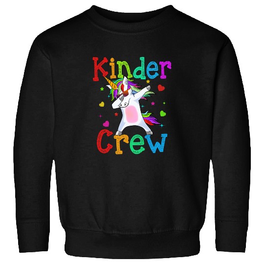 Kinder Crew Unicorns Funny Back To School Sweatshirts
