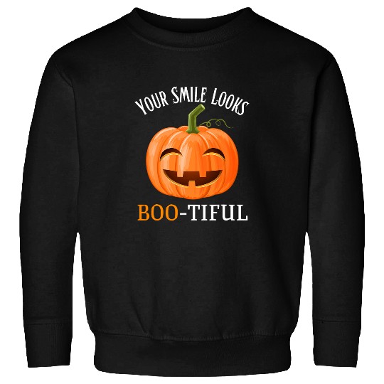 Your Smile Looks Bootiful dentists Halloween Spooky Pumpkin Sweatshirts