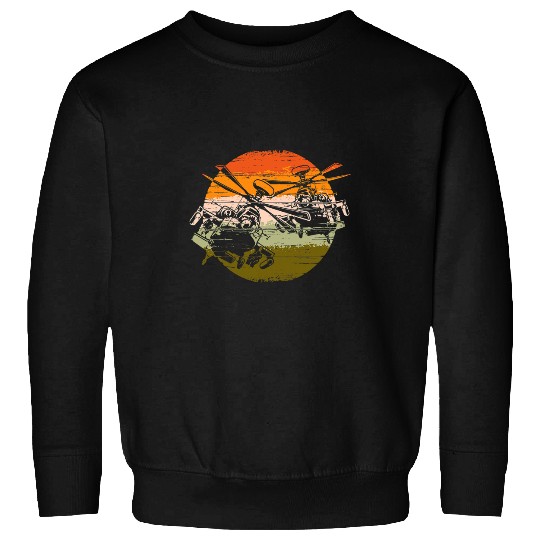 Distressed Military Helicopter Pilot vintages Aviation Flying 4 Sweatshirts