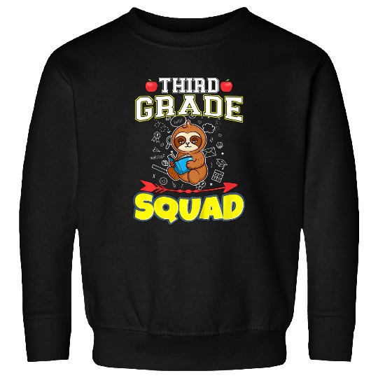 Kids Third Grade Squad Funny Elementary Primary School 5 Sweatshirts