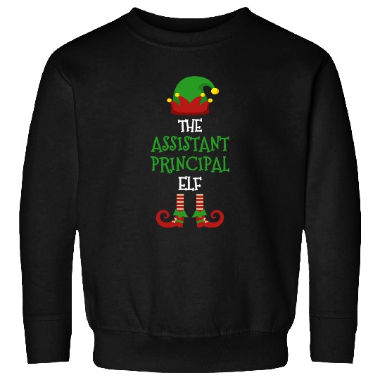 Assistant Principal Elf Matching Pajamas Christmas Teacher Sweatshirts