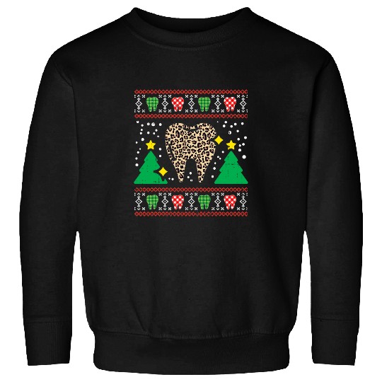OpDd Leopard Teeth Dental Squad Christmas Merry xmass dentists 21 Sweatshirts