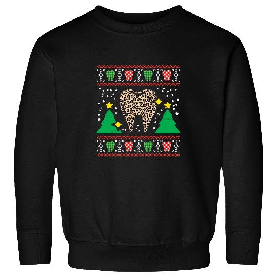 OpDd Leopard Teeth Dental Squad Christmas Merry xmass dentists 21 Sweatshirts