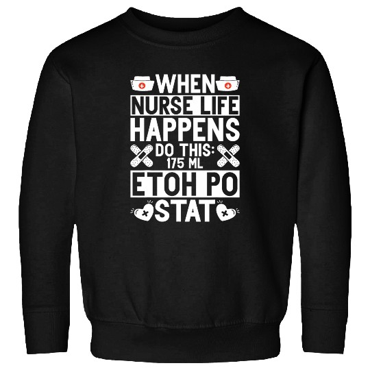 Funny Team Night Shift nurses Crew ETOH PO Registered nurses Sweatshirts