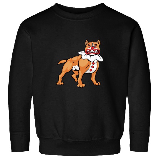Pitbull Clown Ladies Man Dog Face Pet Lover 21 Sweatshirts