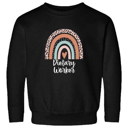 Dietary Worker Rainbow Leopard Dietitcian Nutritionist Sweatshirts