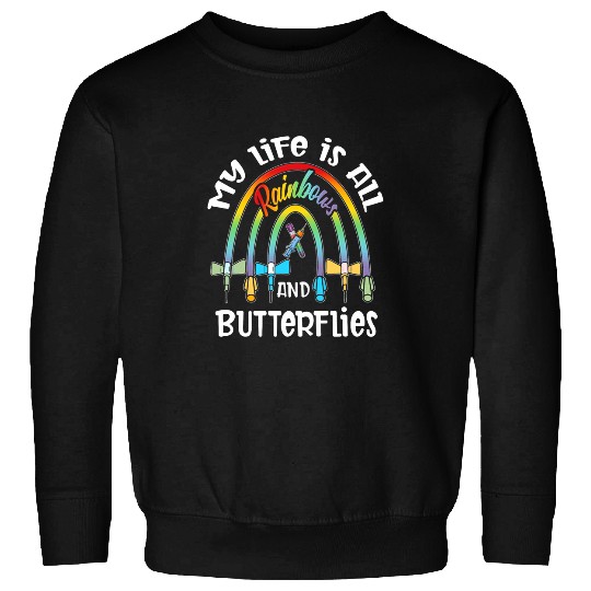 My Life Is All Rainbows And Butterflies Phlebotomy nurses Sweatshirts