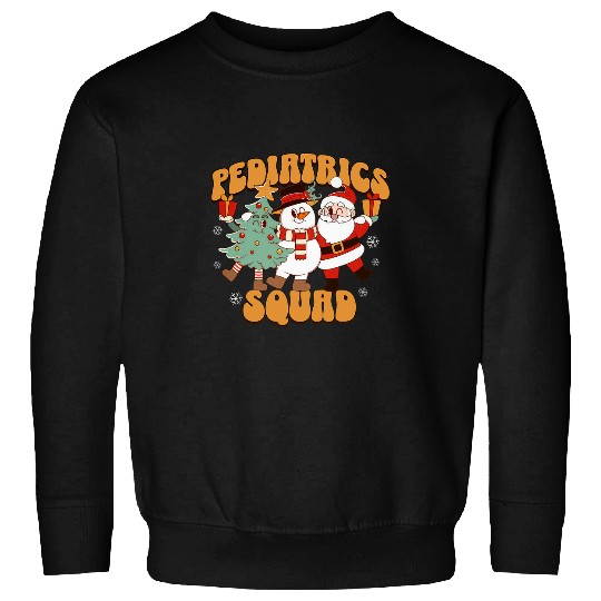 Pediatrics Squad Christmas Santa Snowman PEDS nurses Xmas Sweatshirts