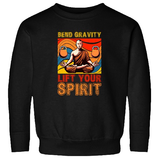 Zen Meditation Kettlebell Fitness Spiritual Balance Sweatshirts