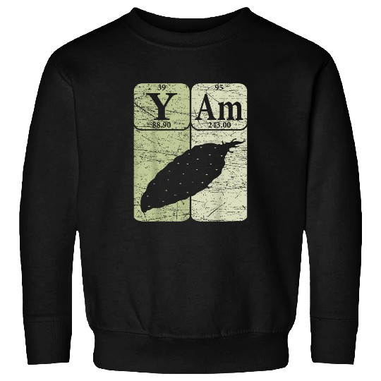 Yam Periodic Table Elements Sweet Potato Retro Farmer 23 Sweatshirts
