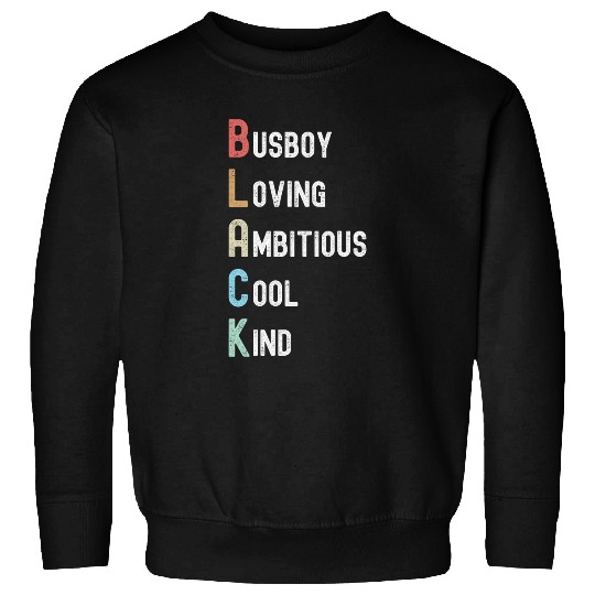 African American Busboy Restaurant Worker Sweatshirts