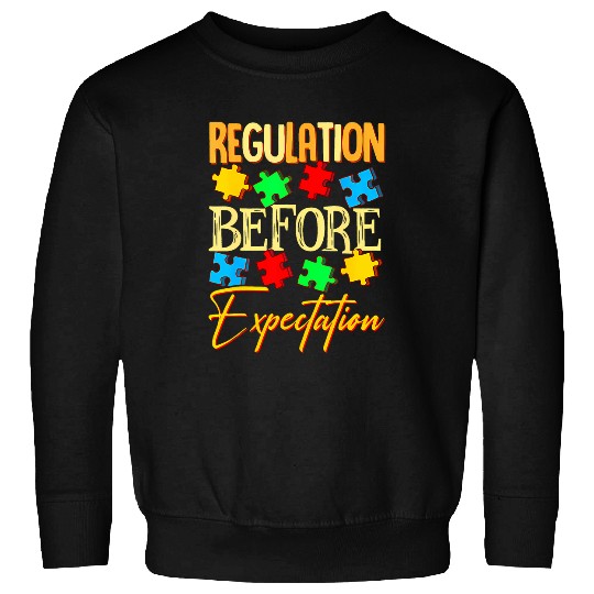 Regulation Before Expectation Neurodiversity Therapist Sweatshirts