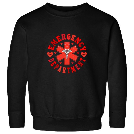 Emergency Department Emergency Room Valentines day nurses Sweatshirts