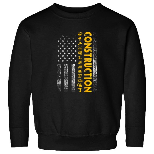 Construction Worker Gifts Design On Back Of Clothing 2 Sweatshirts