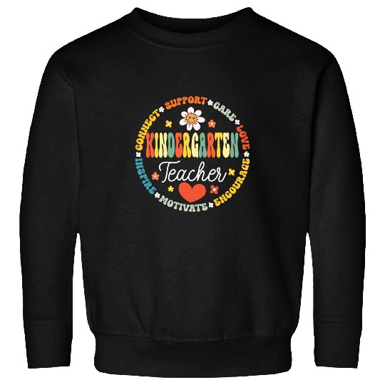 Team Kindergarten Teacher Squad Kinder Back to School Kids Sweatshirts