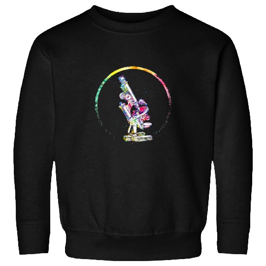 microscope watercolor female scientist lab tech Sweatshirts