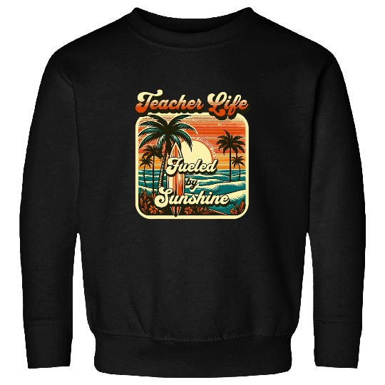 EndofYear Teacher Appreciation Gift Retro Summer Sun Beach Sweatshirts