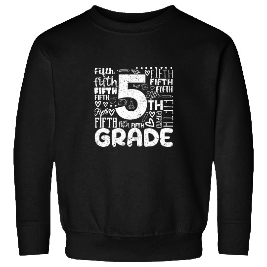 Tie Dye 5th Grade Typography Team Fifth Grade Teacher Sweatshirts