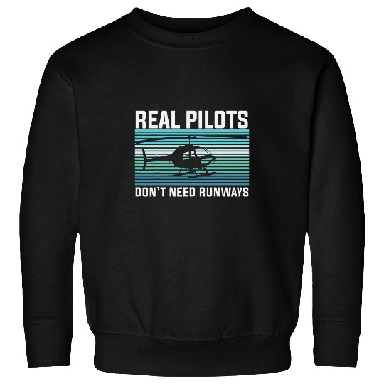 helicopter Aviator Pilot Airplane Aviation Sweatshirts