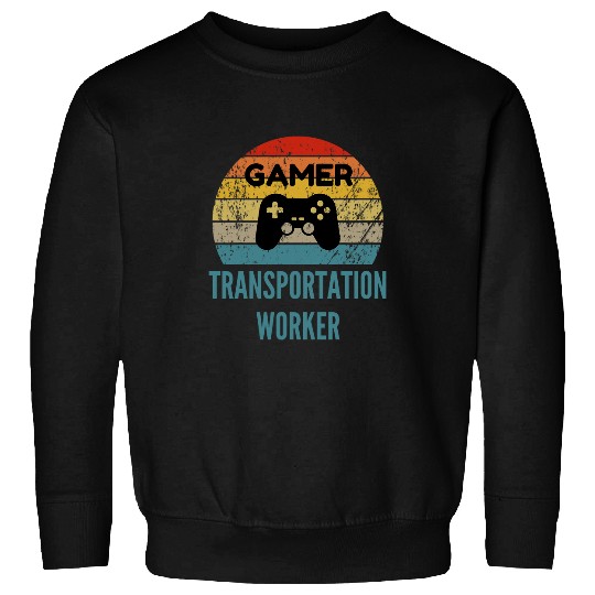 Gamer Transportation Worker vintages 60s 70s Gaming Gift Sweatshirts