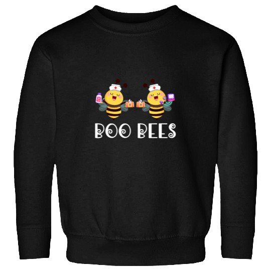 Boo Bees Nursing Crew nurses Funny Halloween rn icu er Sweatshirts