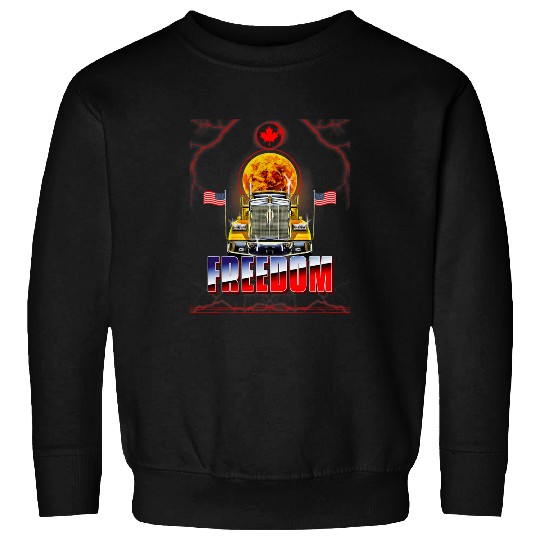 Red Storm Truck American USA Flags Canada freesdom Convoy Sweatshirts