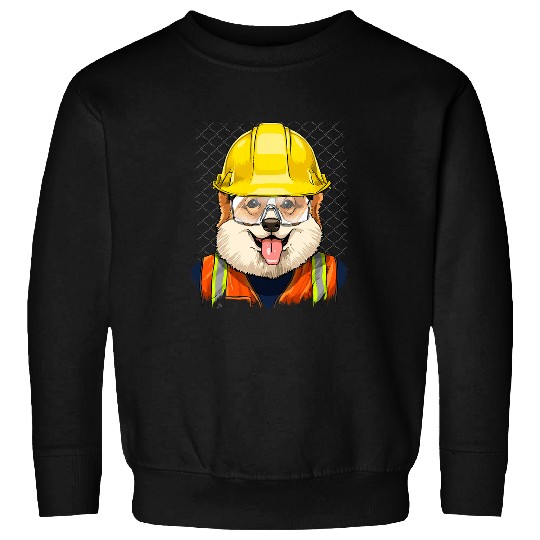 Construction Worker Pembroke Welsh Corgi Laborer Dog Lover Sweatshirts