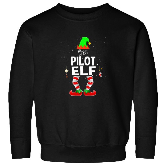pilot elf matching family group christmas party pajama Sweatshirts