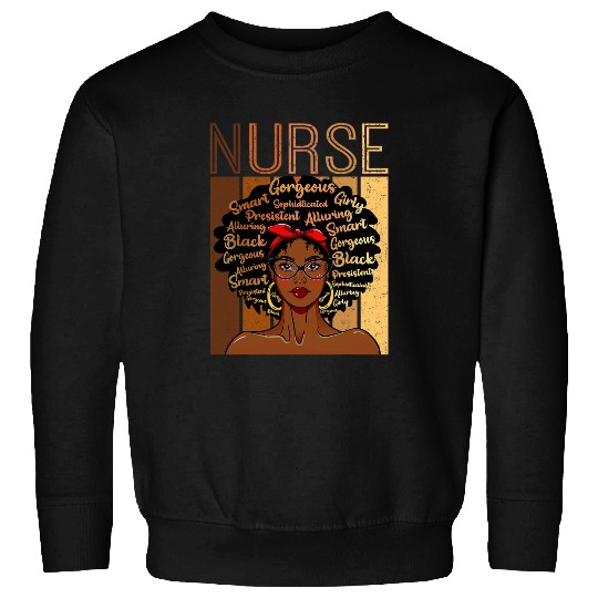 Black Strong nurses Afro Love Melanin African American Womens Sweatshirts