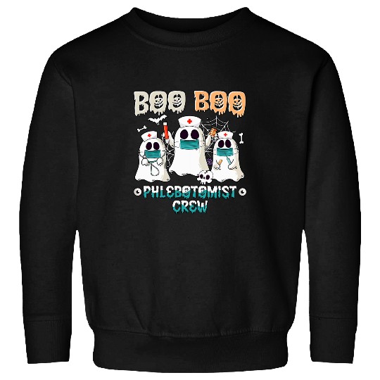 Boo Boo Crew Funny Phlebotomist Halloween Costume Sweatshirts