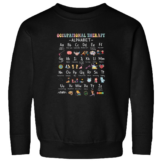 Occupational Therapy Alphabet OTA Teacher Lover ABCs Sweatshirts