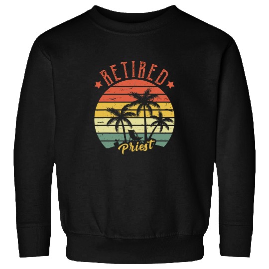 Retired Priest Retro vintages Tee For Men Dad Sweatshirts