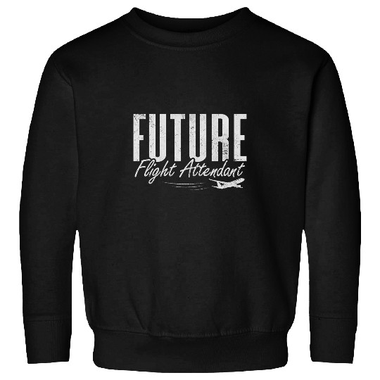 Future Flight Attendant Plane Flight School Student Grunge Sweatshirts