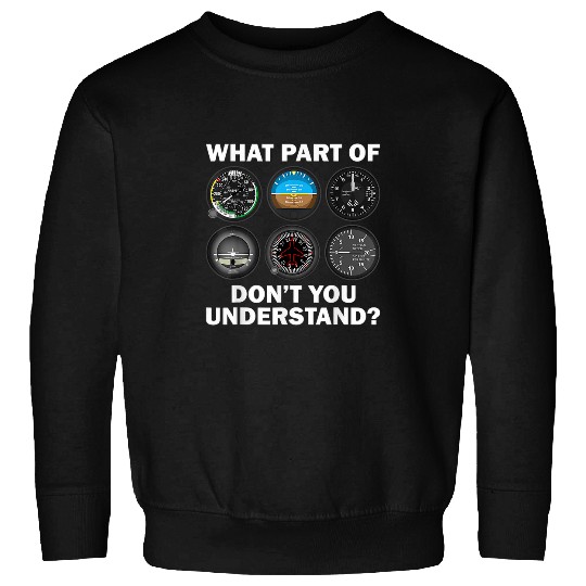 Funny Pilot Art Men Women Aviation Airline Pilot Instruments 6 Sweatshirts