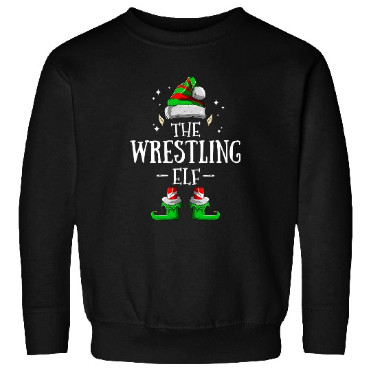 The Wrestling Elf Matching Family Group Christmas Pajama Sweatshirts