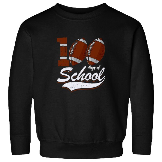 100 Days Of School Sports Game Rugby Player Student football Sweatshirts