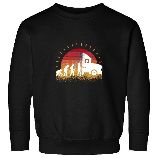 Retro Truck Driver Trucker Truck Gift Carrier Sweatshirts