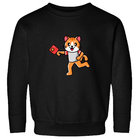 Kawaii Cat Playing Pickleball Funny Pickleball Player Sweatshirts